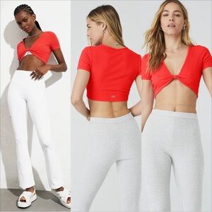 ALO Yoga Ribbed Knotty Short Sleeve